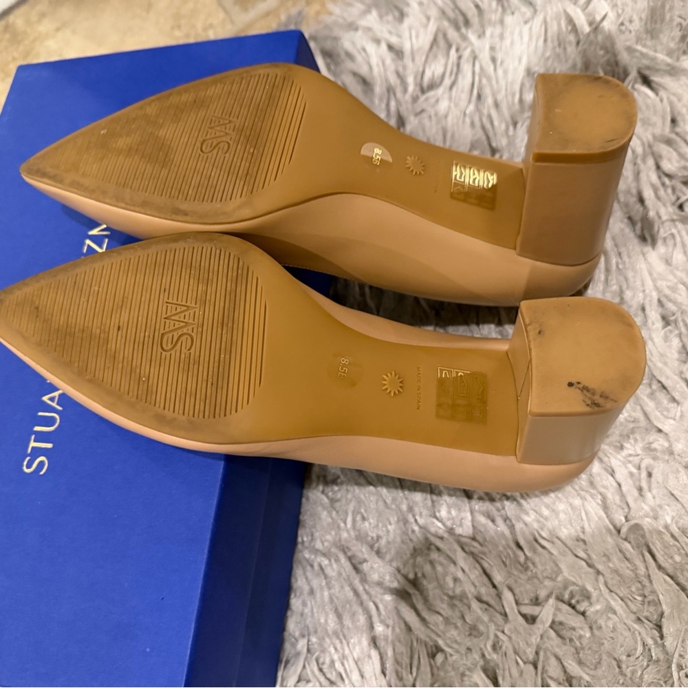 Stuart Weitzman Linsi 75 Block Pump in Adobe, size 8.5 M - Picture 3 of 4
